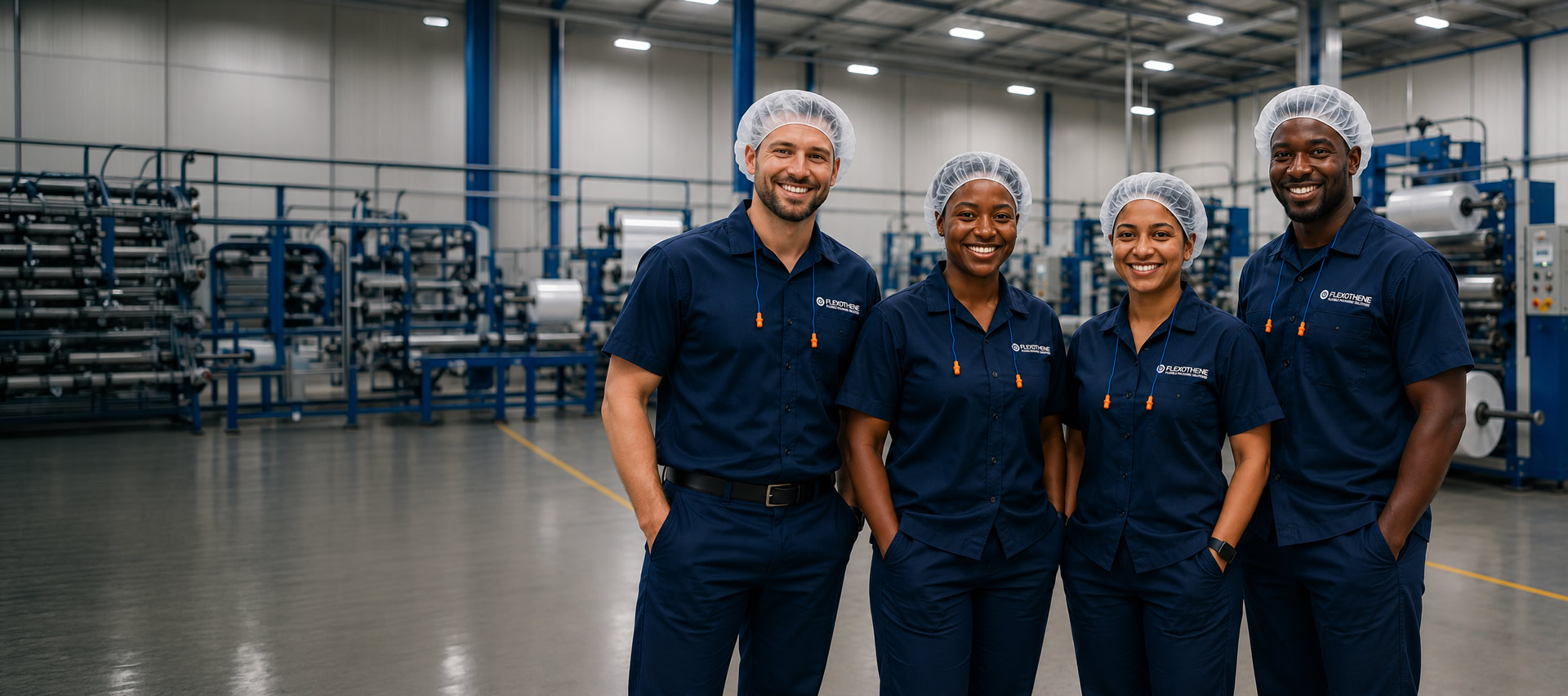 Flexothene team members at the packaging manufacturing facility in Durban